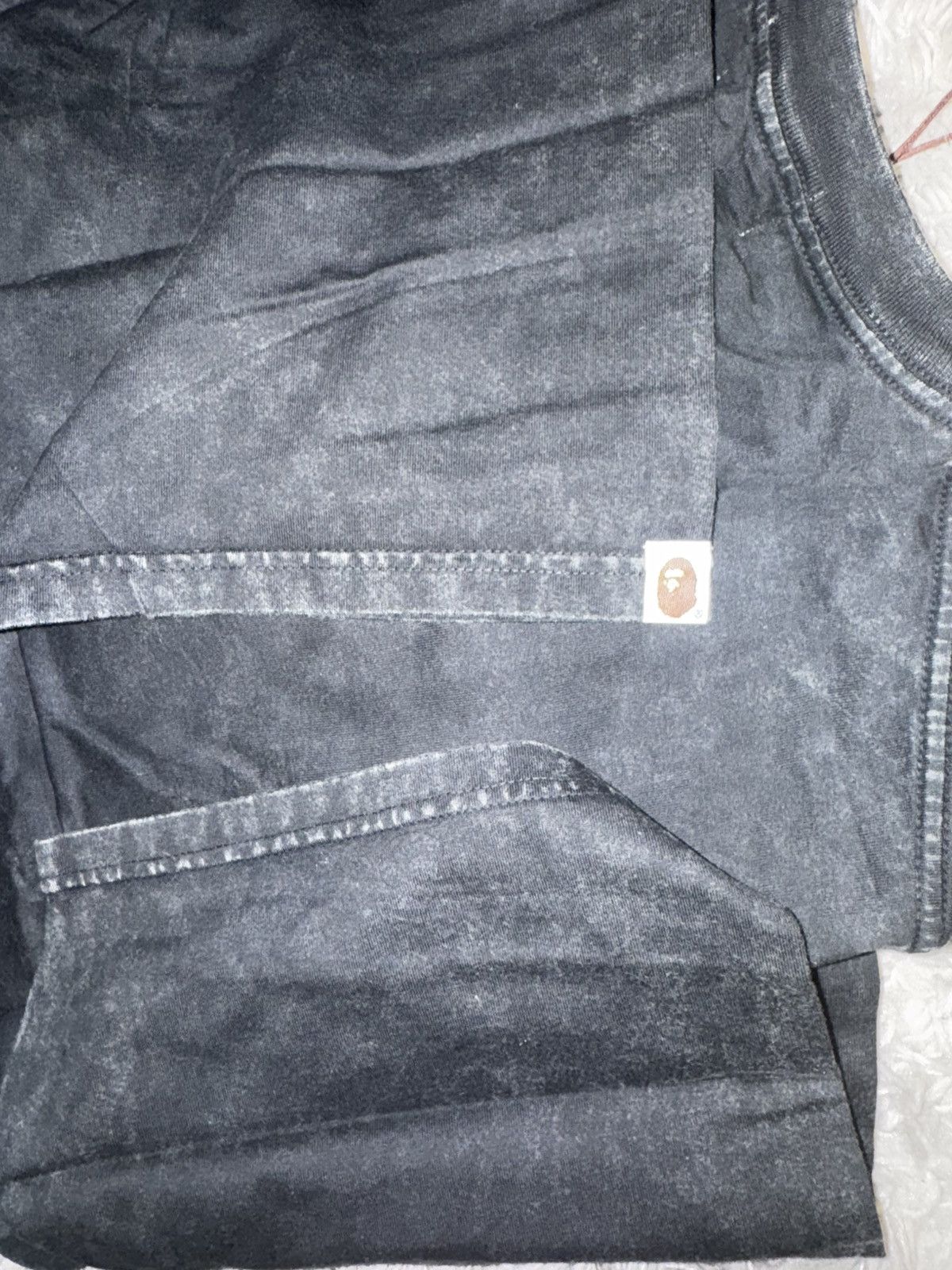 Bape BAPE OVERDYED COLLEGE TEE IN BLACK WASH (XXL) Size US XXL / EU 58 / 5 - 5 Thumbnail
