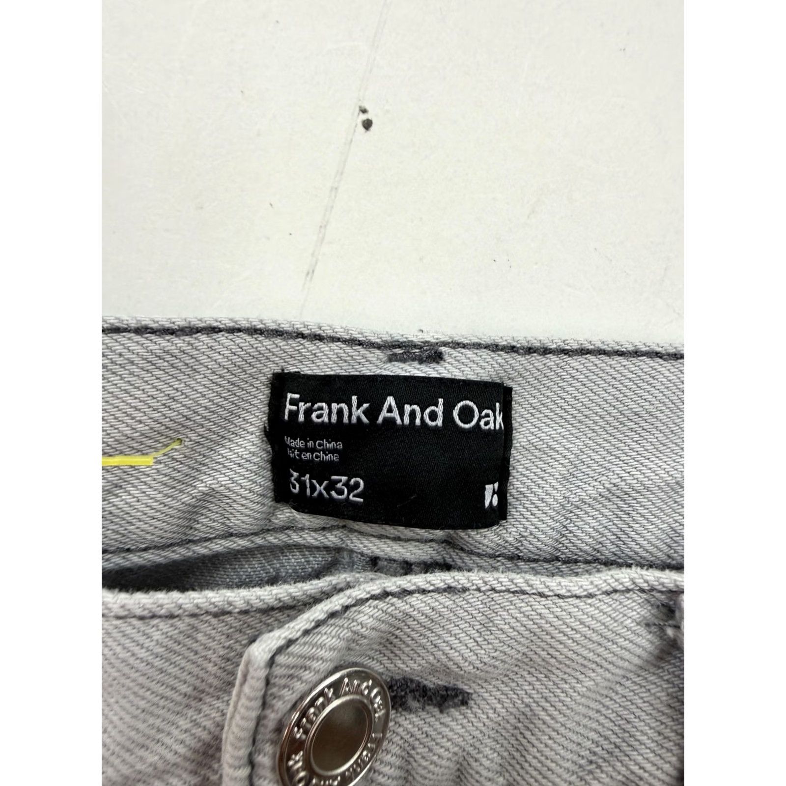 Denime Frank & Oak Jeans Mens 31x30 Gray Slim Straight Denim Light Wash Pants Size US 31 - 4 Thumbnail
