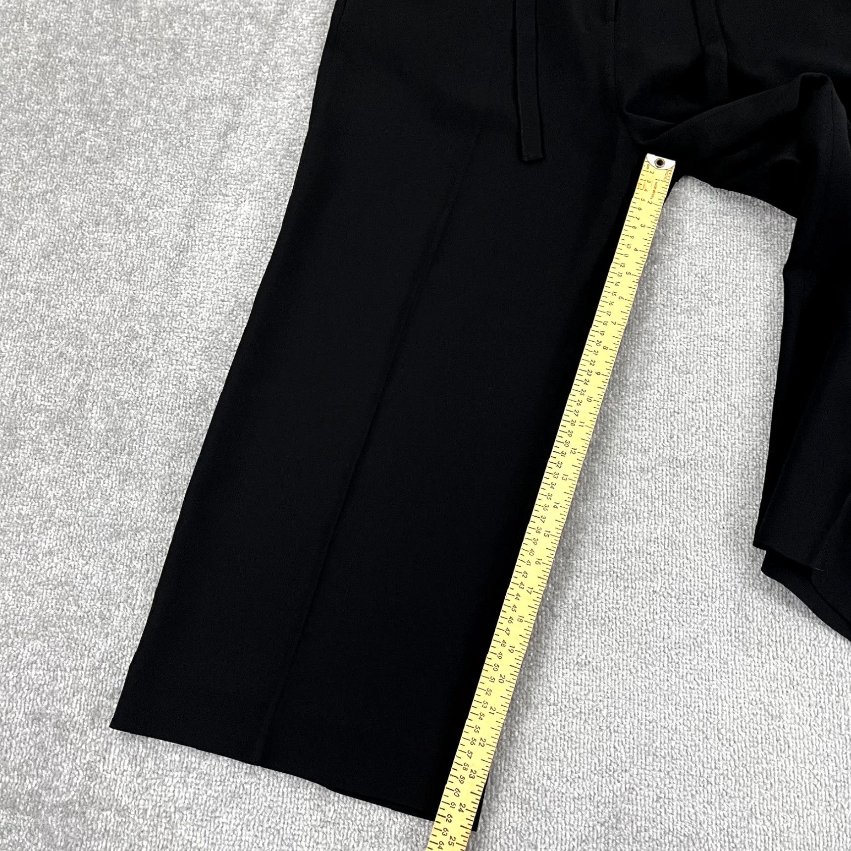Vintage PERRI CUTTEN Pants Womens Size 14 Black Wide-Leg Career Trousers Tie Waist Pleat Size 36" / US 14 / IT 50 - 5 Thumbnail
