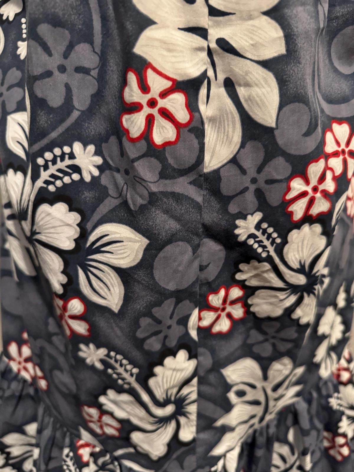 Designer VTG JaneM Floral tiki Hawaiian Dress with Ruffles Size S / US 4 / IT 40 - 6 Thumbnail