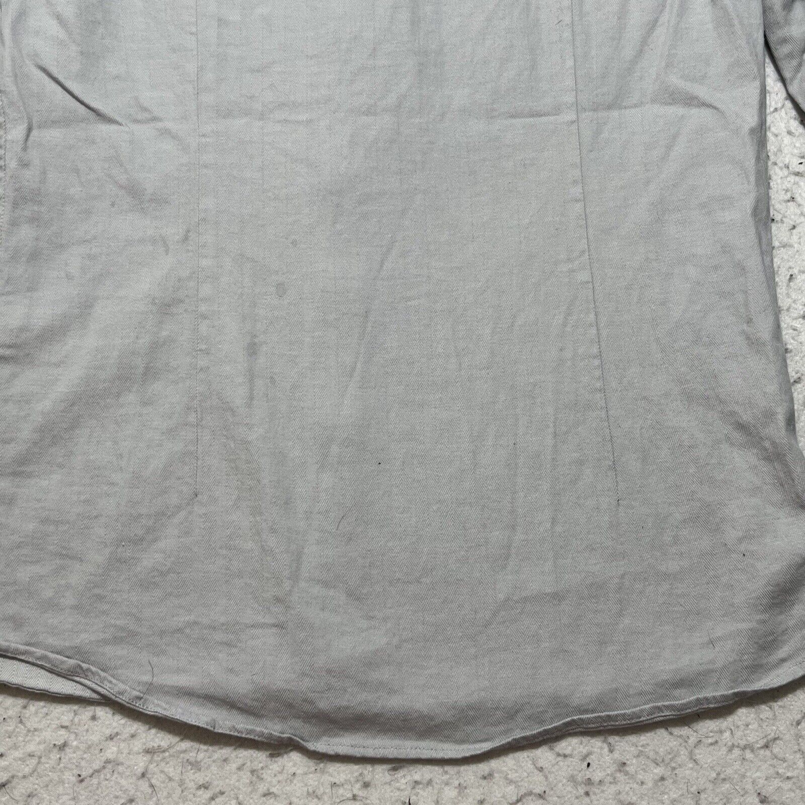 Other Acumen Small Button Down Light Gray Long Sleeve Dress Shirt Size US S / EU 44-46 / 1 - 12 Thumbnail