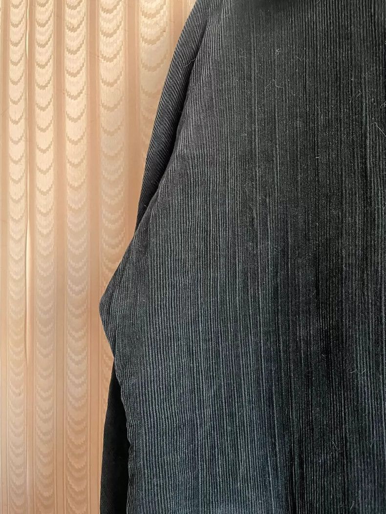 Y's Y's Black extra-long corduroy coat Size US L / EU 52-54 / 3 - 8 Thumbnail