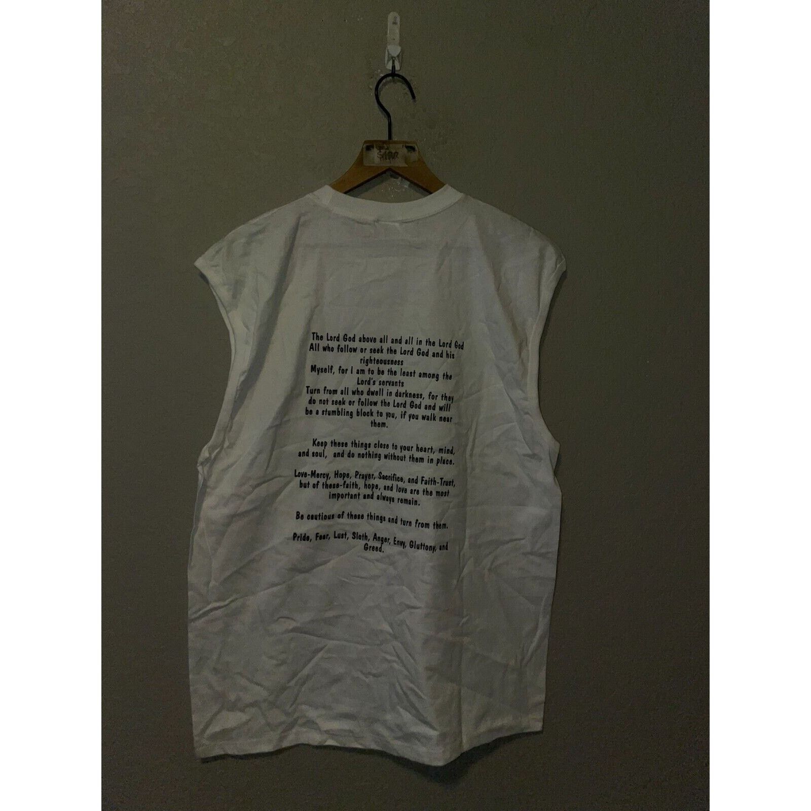 Anvil Vintage Religous Shirt Sleeveless Tank Lord God 90s L Size US L / EU 52-54 / 3 - 8 Thumbnail
