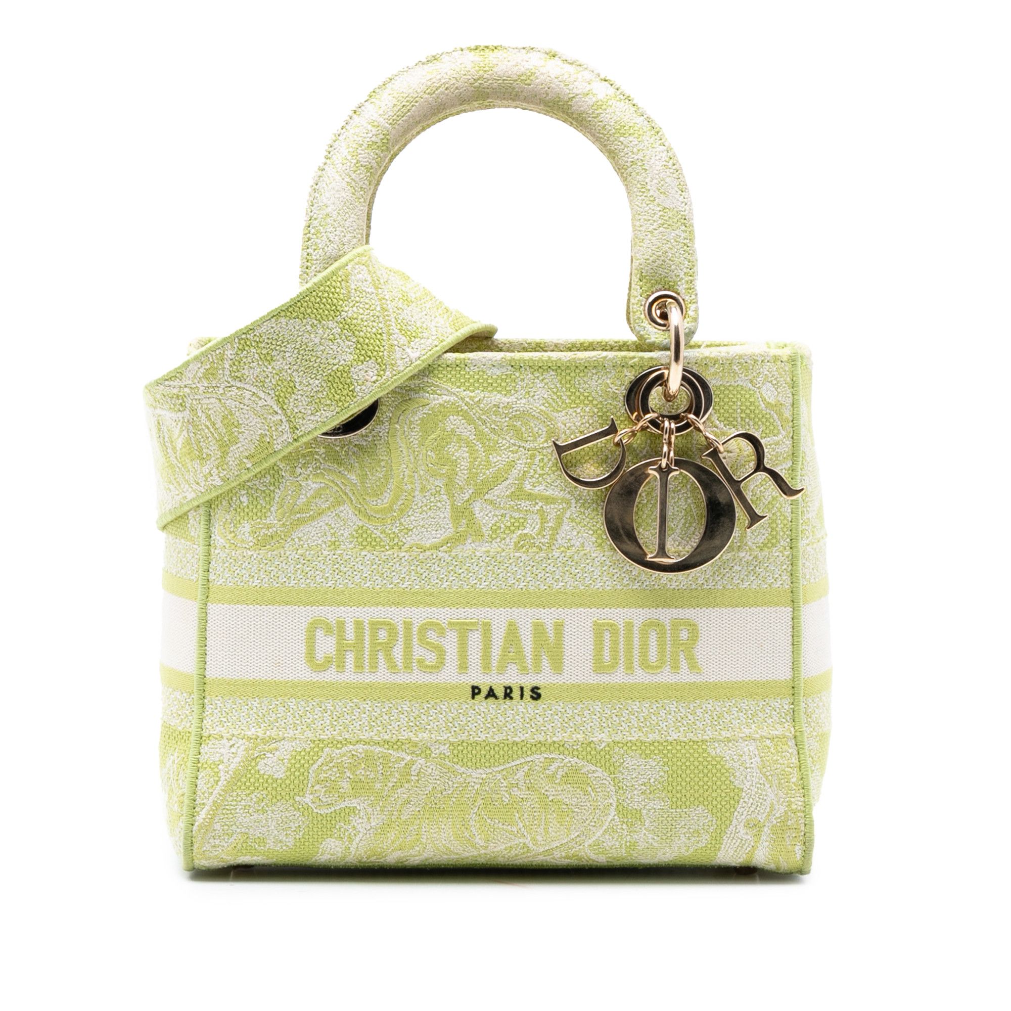 Dior Dior Medium Embroidered Canvas Toile de Jouy Lady D Lite Size ONE SIZE - 1 Thumbnail
