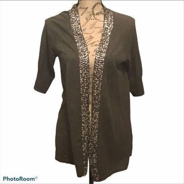 Apt. 9 Apt 9 short sleeve sequins gray cardiga Size M / US 6-8 / IT 42-44 - 7 Thumbnail