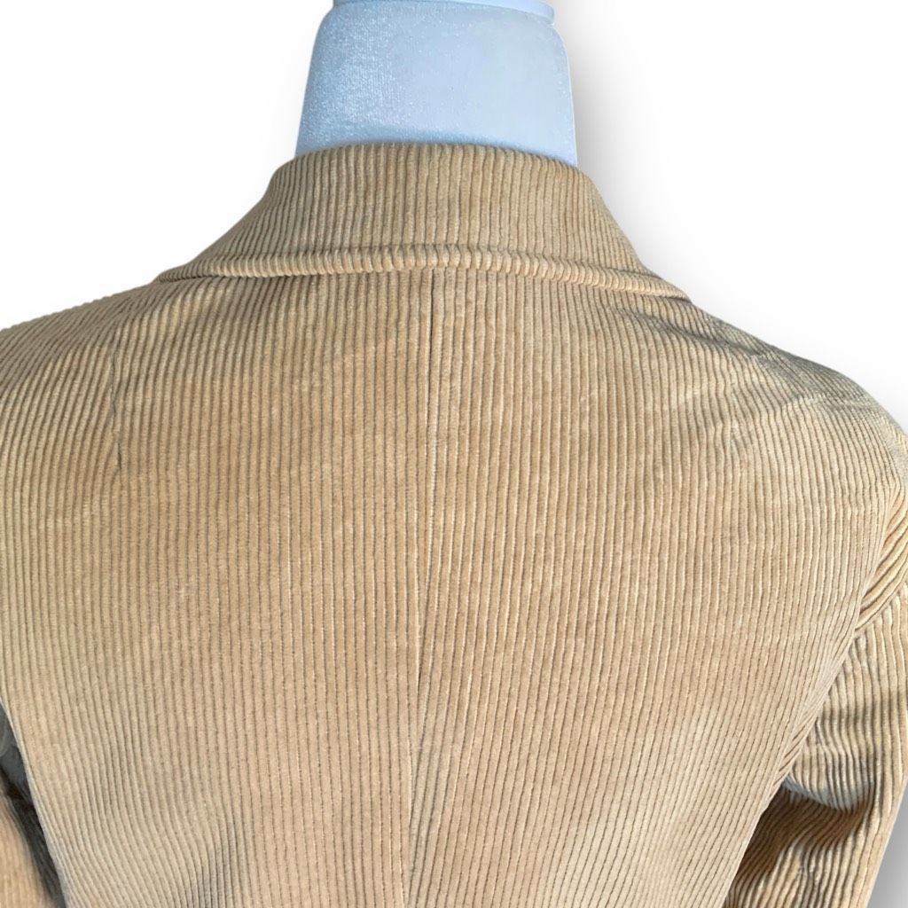 Vintage Vintage Nelson Hall Beige Tailored Corduroy Blazer Jacket Ac Size L / US 10 / IT 46 - 6 Thumbnail