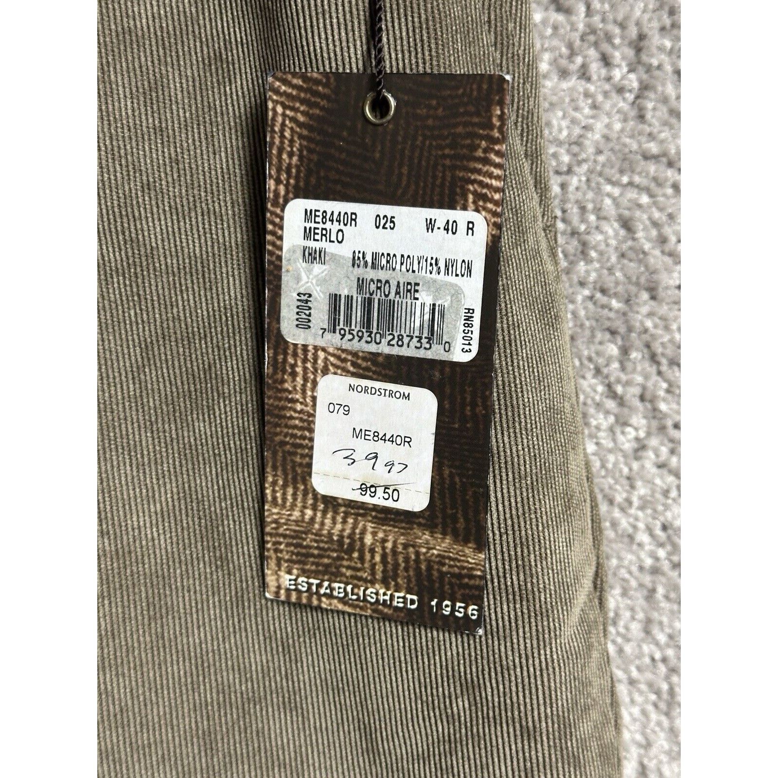 Linea Linea Naturale Pants Mens 40R Ribbed Minimalist Vintage Size US 40 / EU 56 - 5 Thumbnail