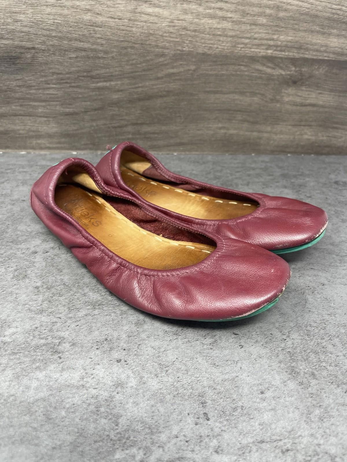 Andrew's Ties Tieks Gavrieli Ballet Flats Womens Size 6 Red Leather Size US 6 / IT 36 - 5 Thumbnail