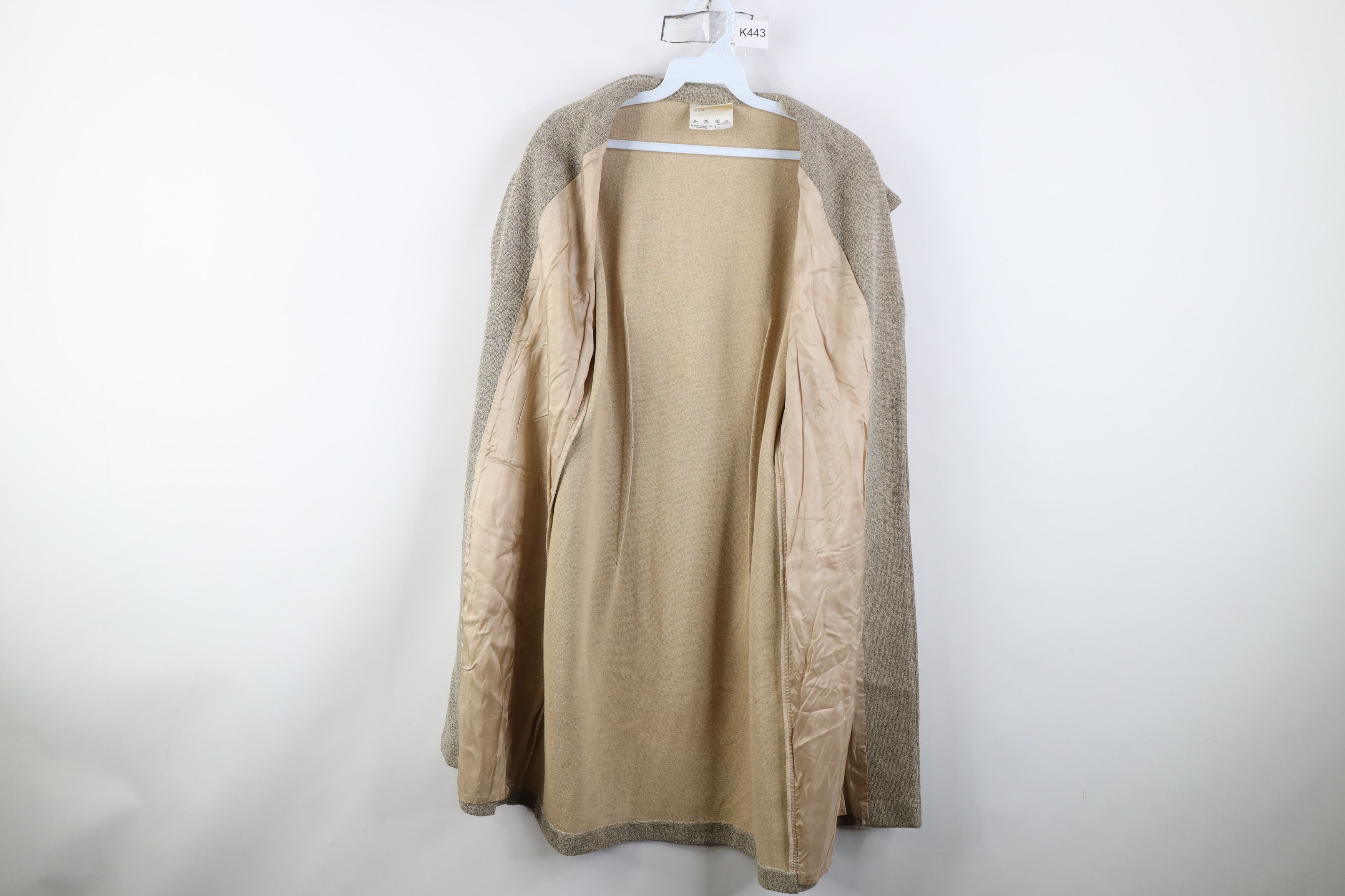 Vintage Vintage 90s Cache Cotton Blend Knit Button Jacket Coat Beige Size M / US 6-8 / IT 42-44 - 11 Thumbnail
