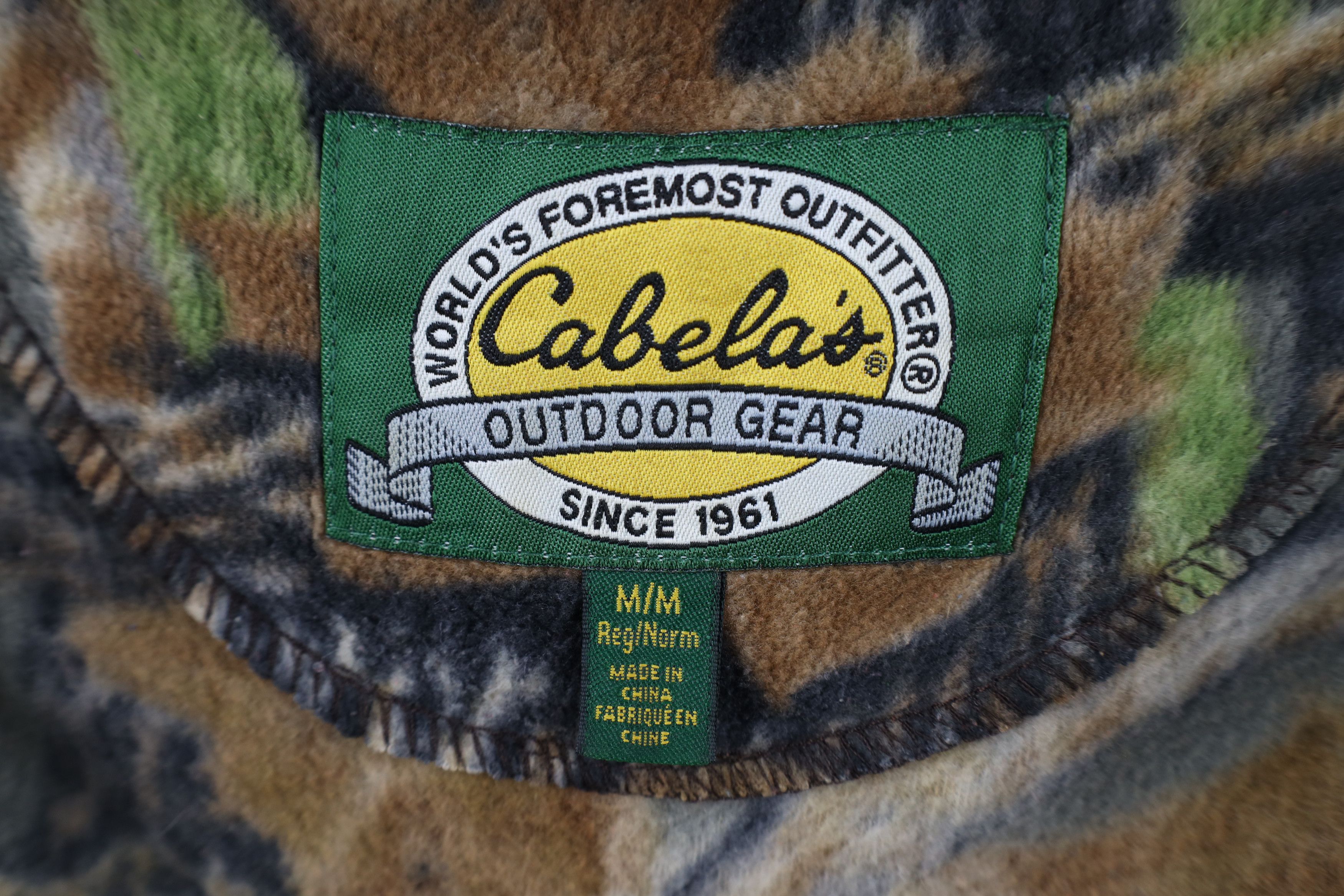 Cabelas Vintage Cabelas Spell Out Camouflage Full Zip Fleece Jacket Size US M / EU 48-50 / 2 - 9 Thumbnail