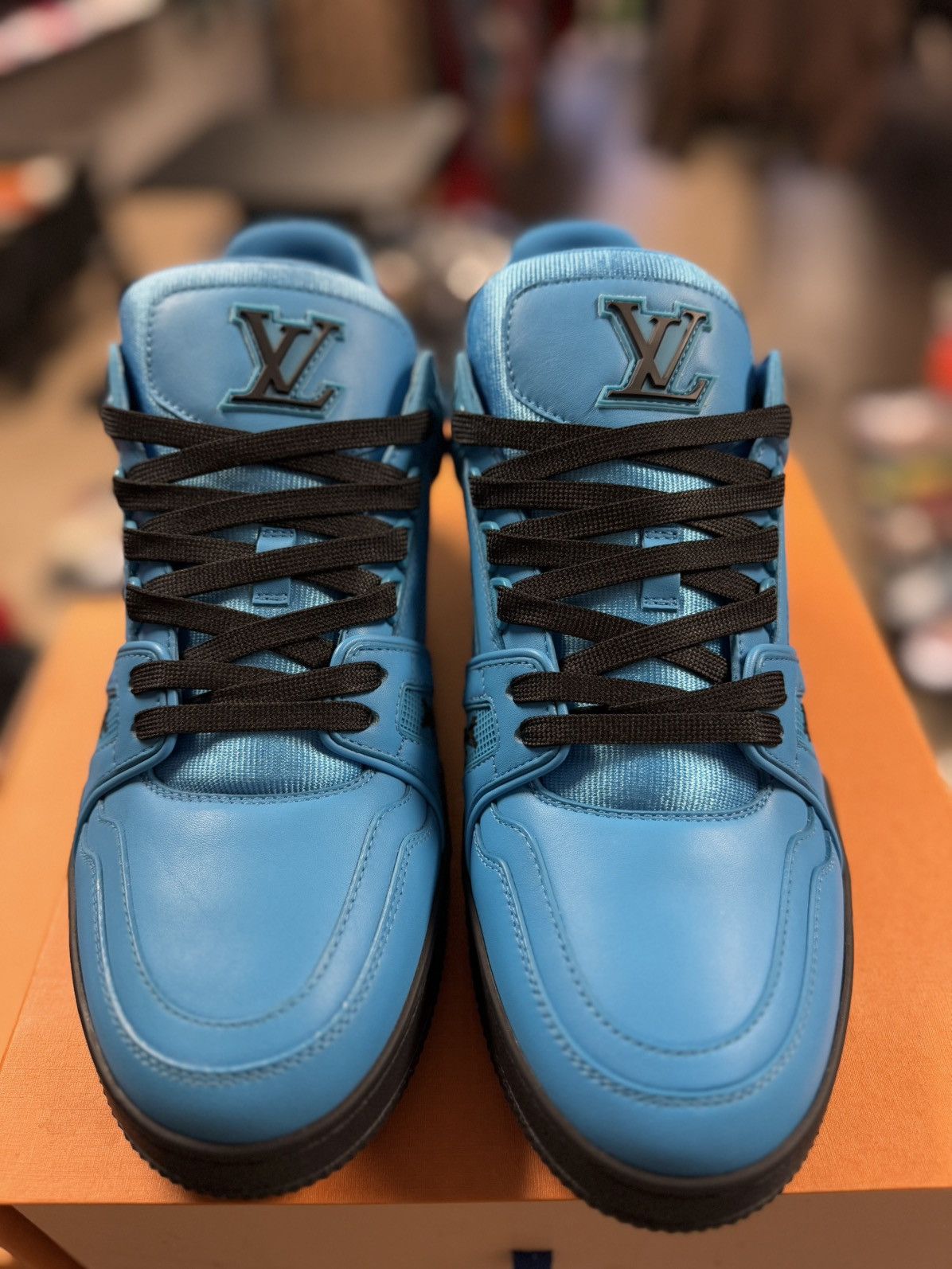 Louis Vuitton Louis Vuitton Blue Trainer Low Top Size 9LV/10US (NEW) Size US 10 / EU 43 - 7 Thumbnail