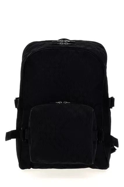 Burberry BURBERRY Men's Black Checkered Jacquard Backpack New Size ONE SIZE - 1 Thumbnail