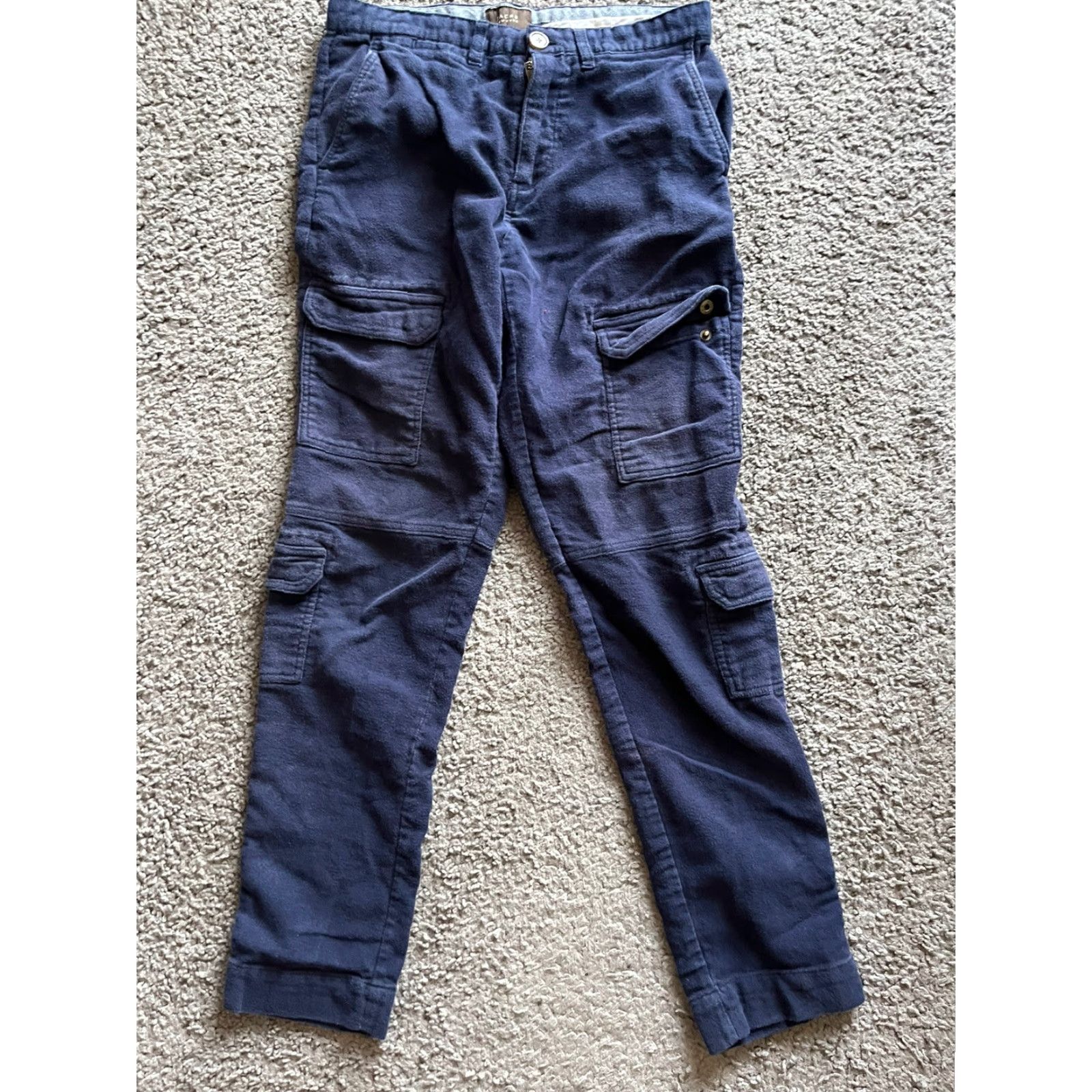 Vintage VINTAGE JACHS New York Mens Navy Brooklyn Fit Cargo Pants 29 Inseam 32.5 Adult Regular Navy Cargo Pants Mens 29 Size US 29 - 3 Thumbnail