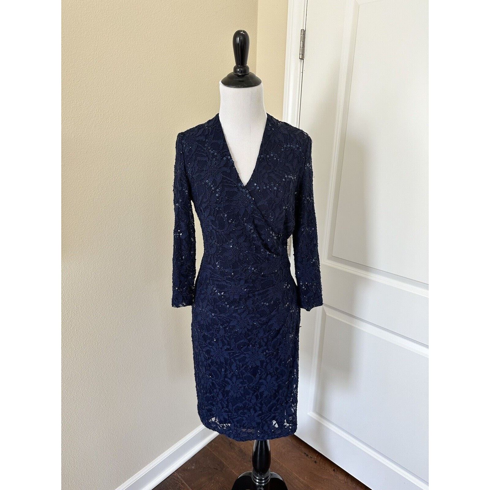 Ralph Lauren Ralph Lauren Blue Sequin Cocktail Dress Size 2 NWT Size XS / US 0-2 / IT 36-38 - 2 Thumbnail