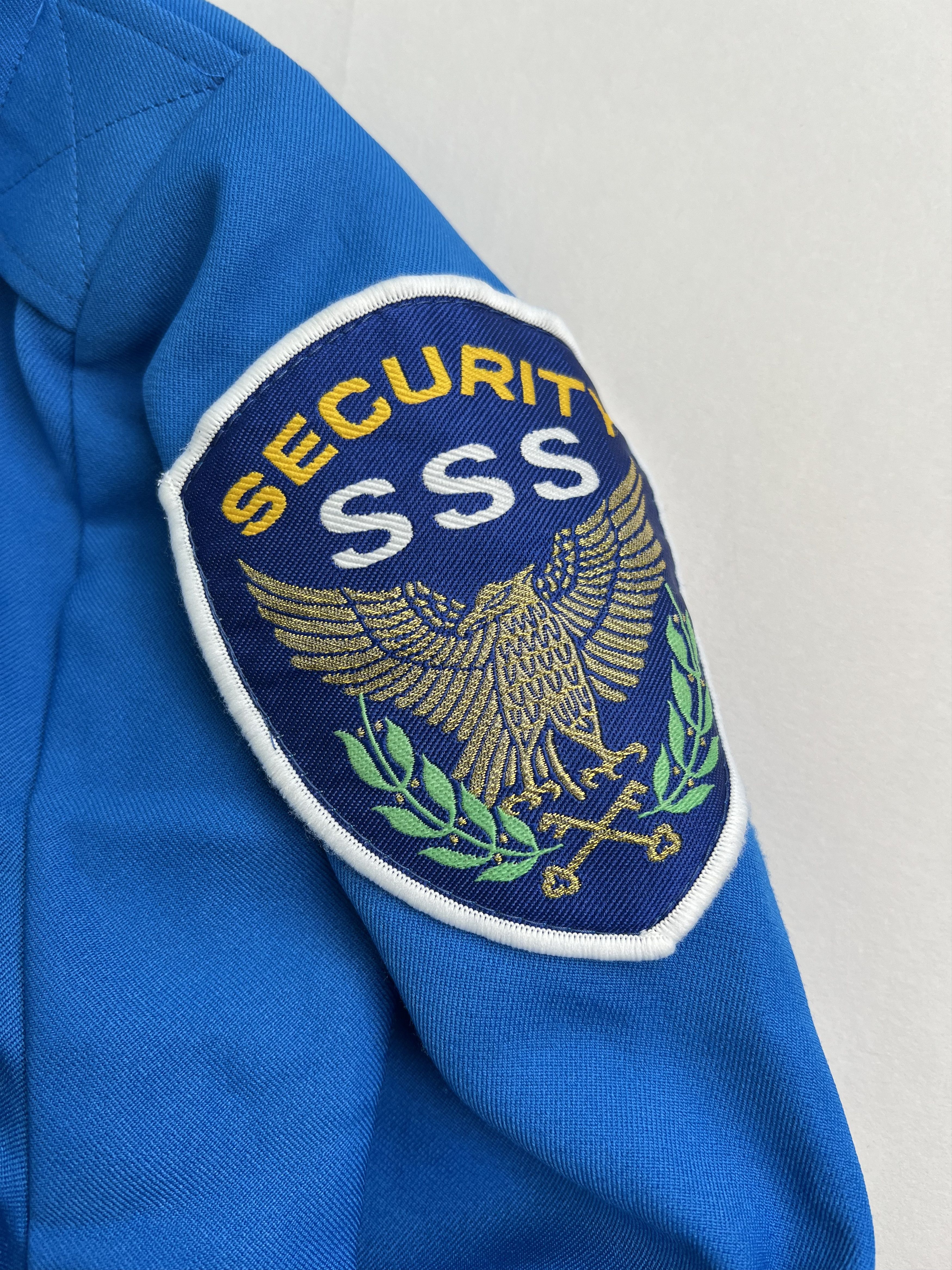Vintage Vintage Security Work Shirt Blue Medium Size US M / EU 48-50 / 2 - 5 Thumbnail