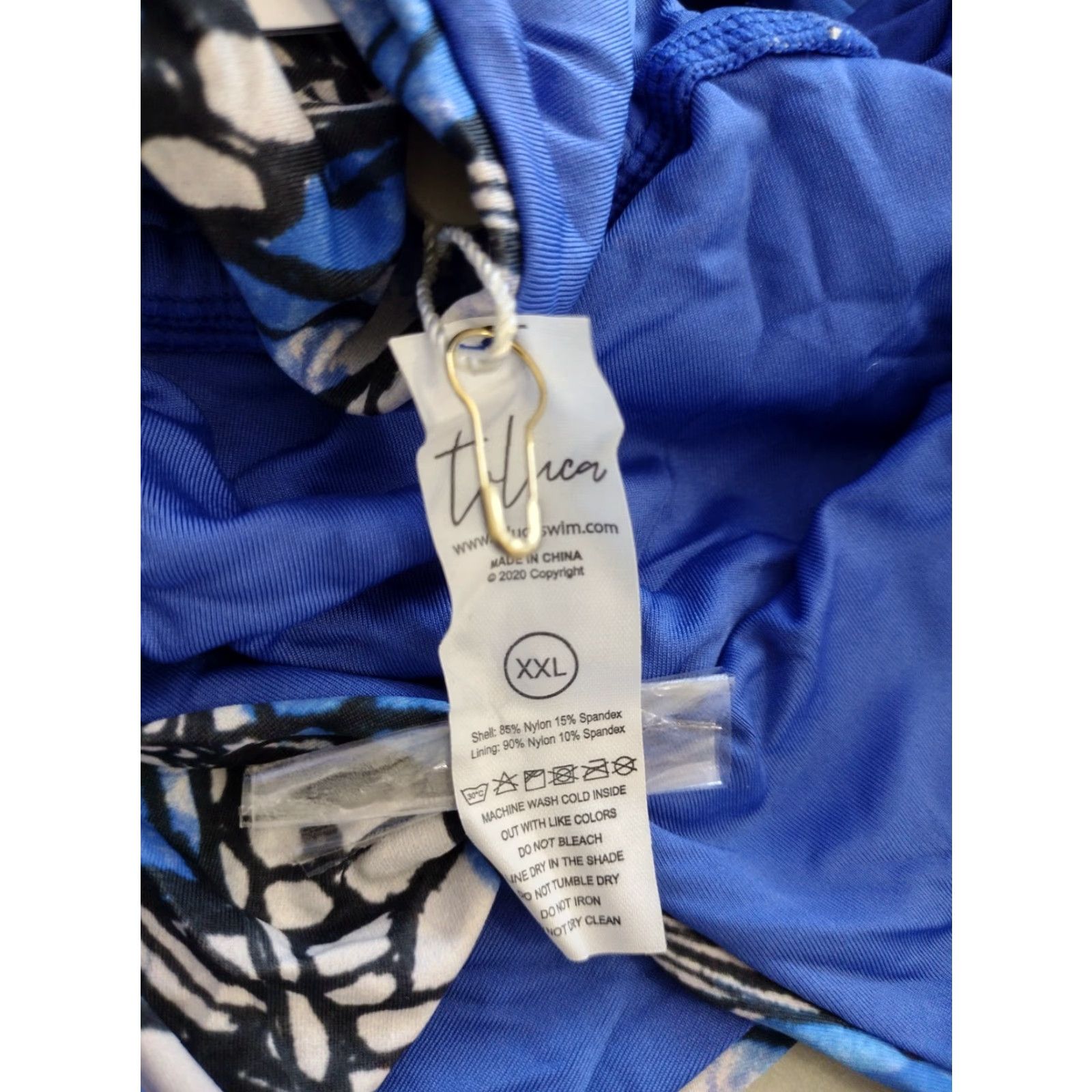 Triangl Toluca Swim One Piece Multicolor XXL Triangle Waist Wrap Open Tummy—Sexy, Nylon Spandex, Plus Size, Beach Theme, Women’s Swimsuit, Toluca, 2XL, VV Size ONE SIZE - 5 Thumbnail