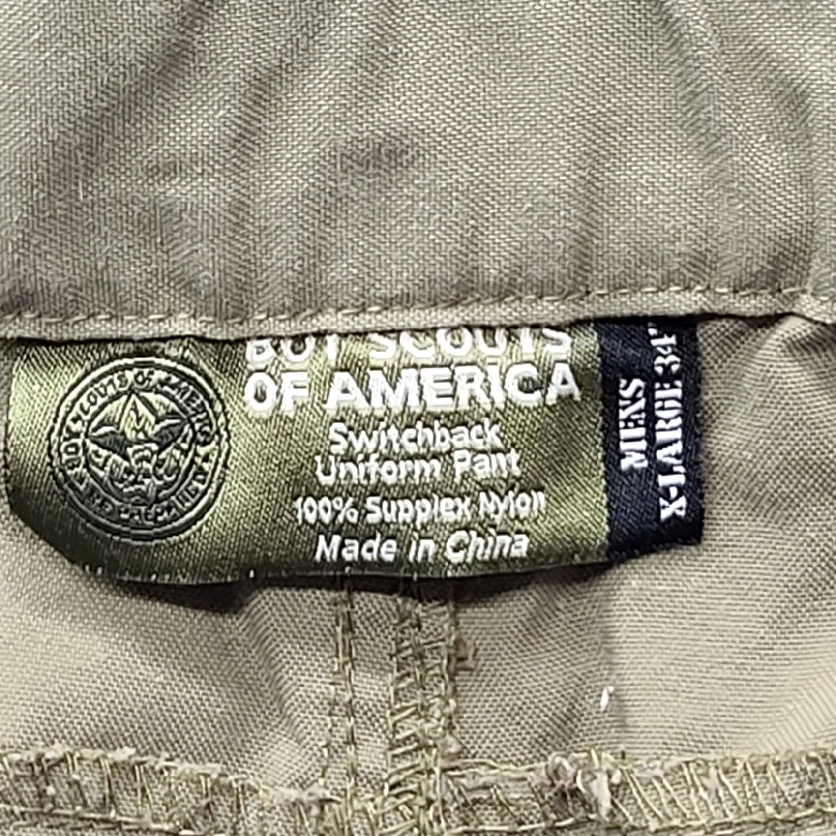Vintage Boy Scouts of America BSA Shorts Mens XL Classic Switchback Uniform Belted Shorts Green Nylon Men XL Size US 36 / EU 52 - 2 Thumbnail