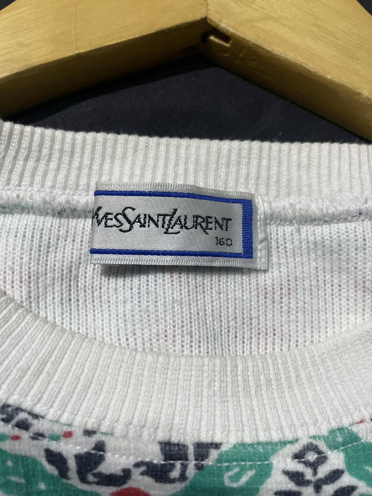 Vintage × Yves Saint Laurent Yves Saint Laurent Fullprint Sweatershirt Size S / US 4 / IT 40 - 8 Thumbnail