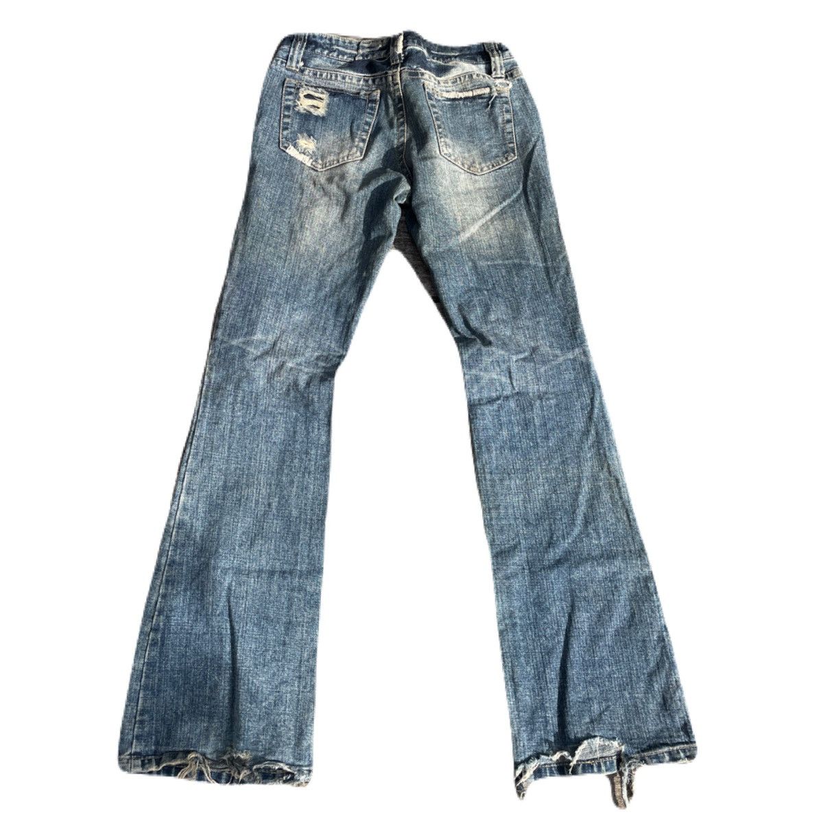 If Six Was Nine 2000s SwordJean Vkei Distressed Flare Heart Jeans Japanese Size US 29 - 4 Thumbnail