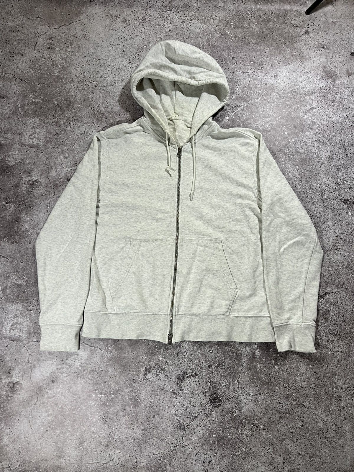Arket Double Zip Basic hoodie Arket grey/white Cotton Size US L / EU 52-54 / 3 - 2 Thumbnail