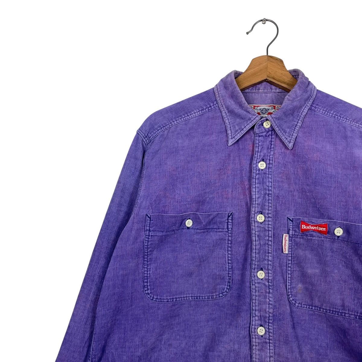 Budweiser Vintage 90s Budweiser Corduroy Western Shirts Size US M / EU 48-50 / 2 - 6 Thumbnail