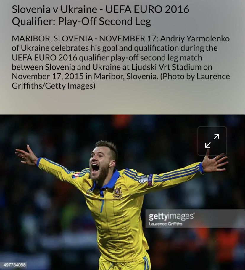Adidas 2014 2016 GAME ISSUE Ukraine Yarmolenko Adidas Soccer Jersey Size US M / EU 48-50 / 2 - 3 Thumbnail