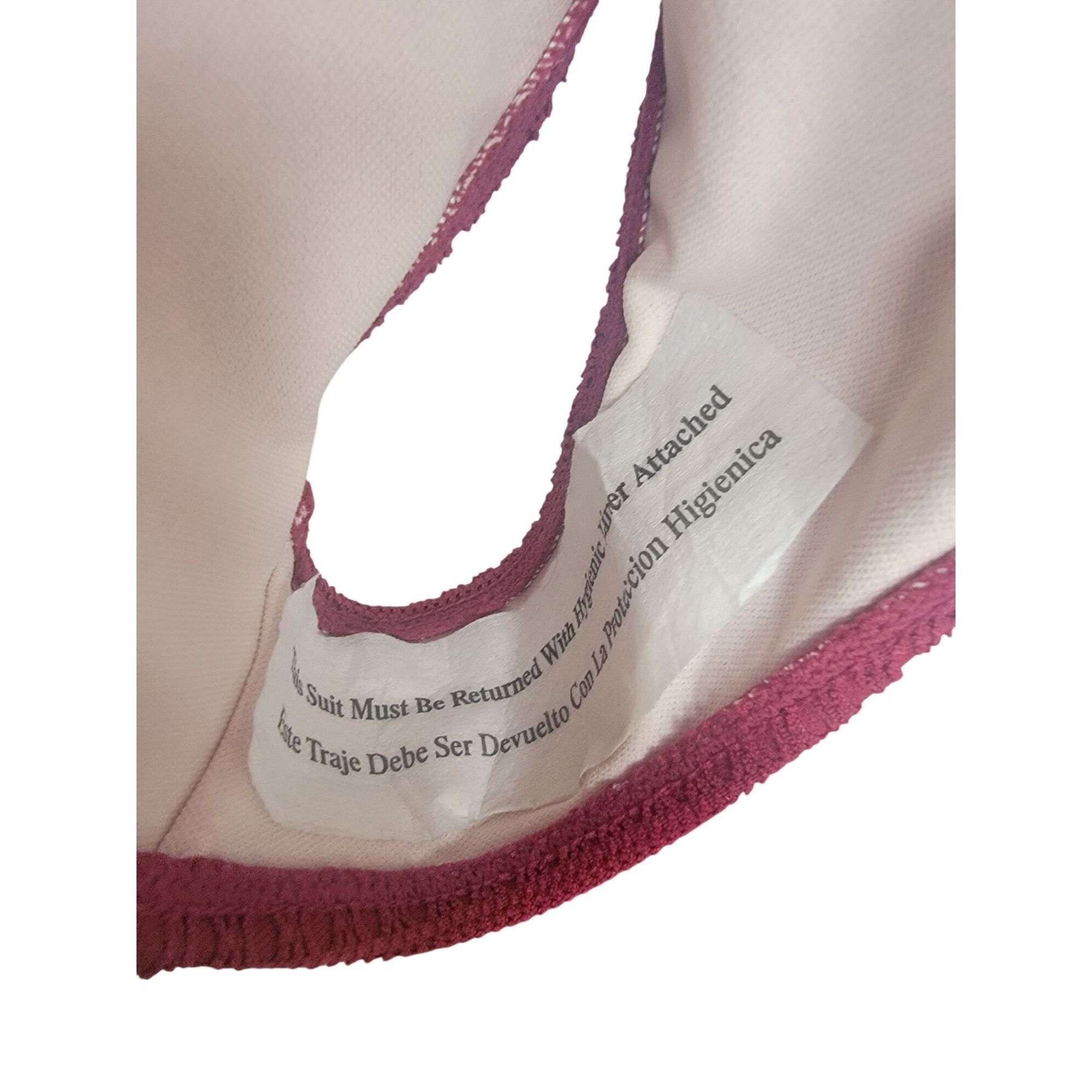 Other Xhilaration Womens Burgundy Crochet One-Piece Swimsuit With Size S / US 4 / IT 40 - 5 Thumbnail