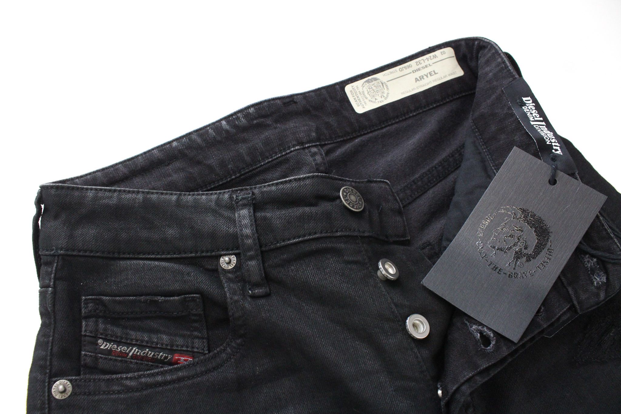 Diesel ARYEL 069JD W24/L32 Girls Black Crop Jeans 69991 Size 24" / US 00 / IT 34 - 5 Thumbnail