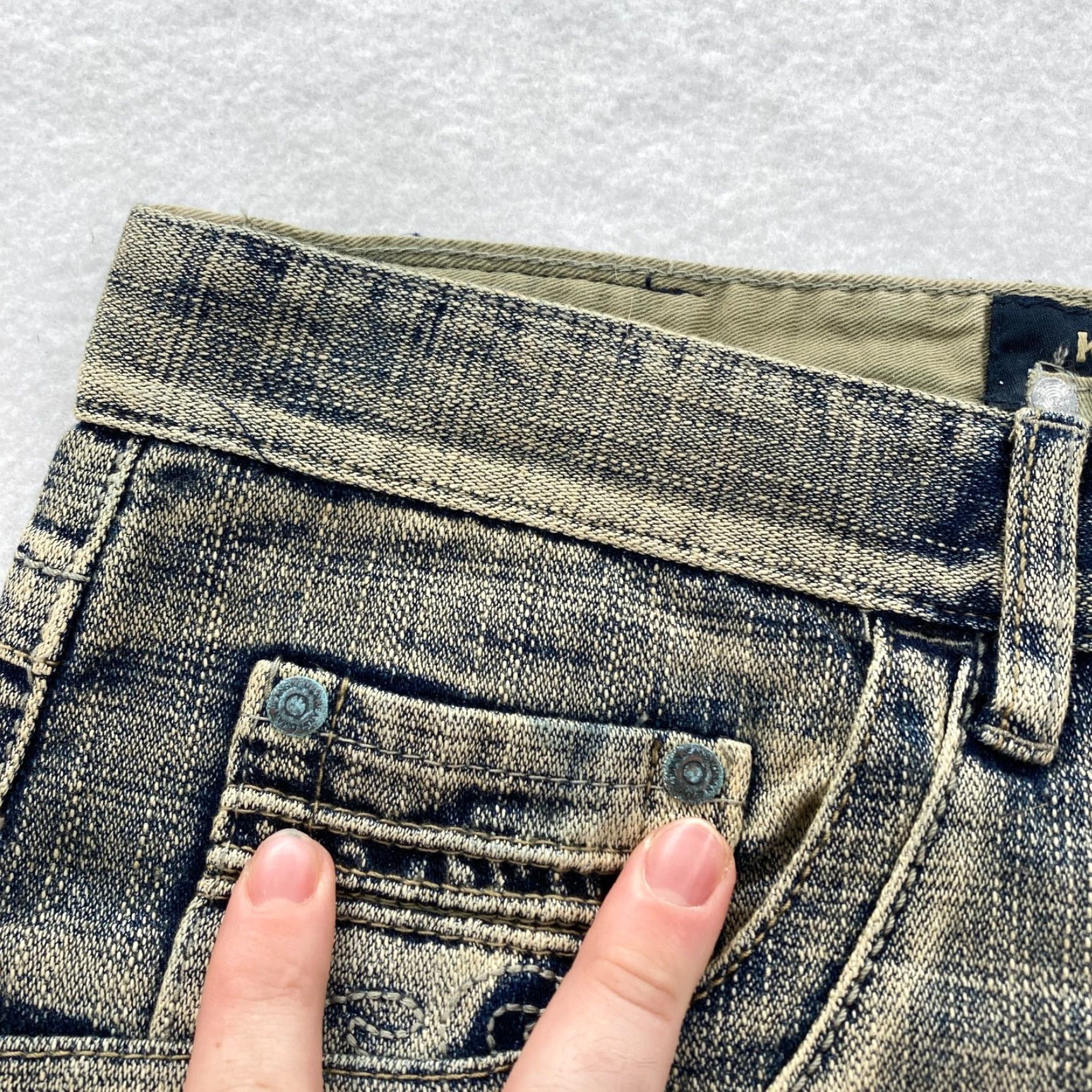 Denime VINTAGE Koman Jeans Mens 32x30 Relaxed Straight Blue Denim Flap Pocket Y2K NWT Size US 32 / EU 48 - 6 Thumbnail