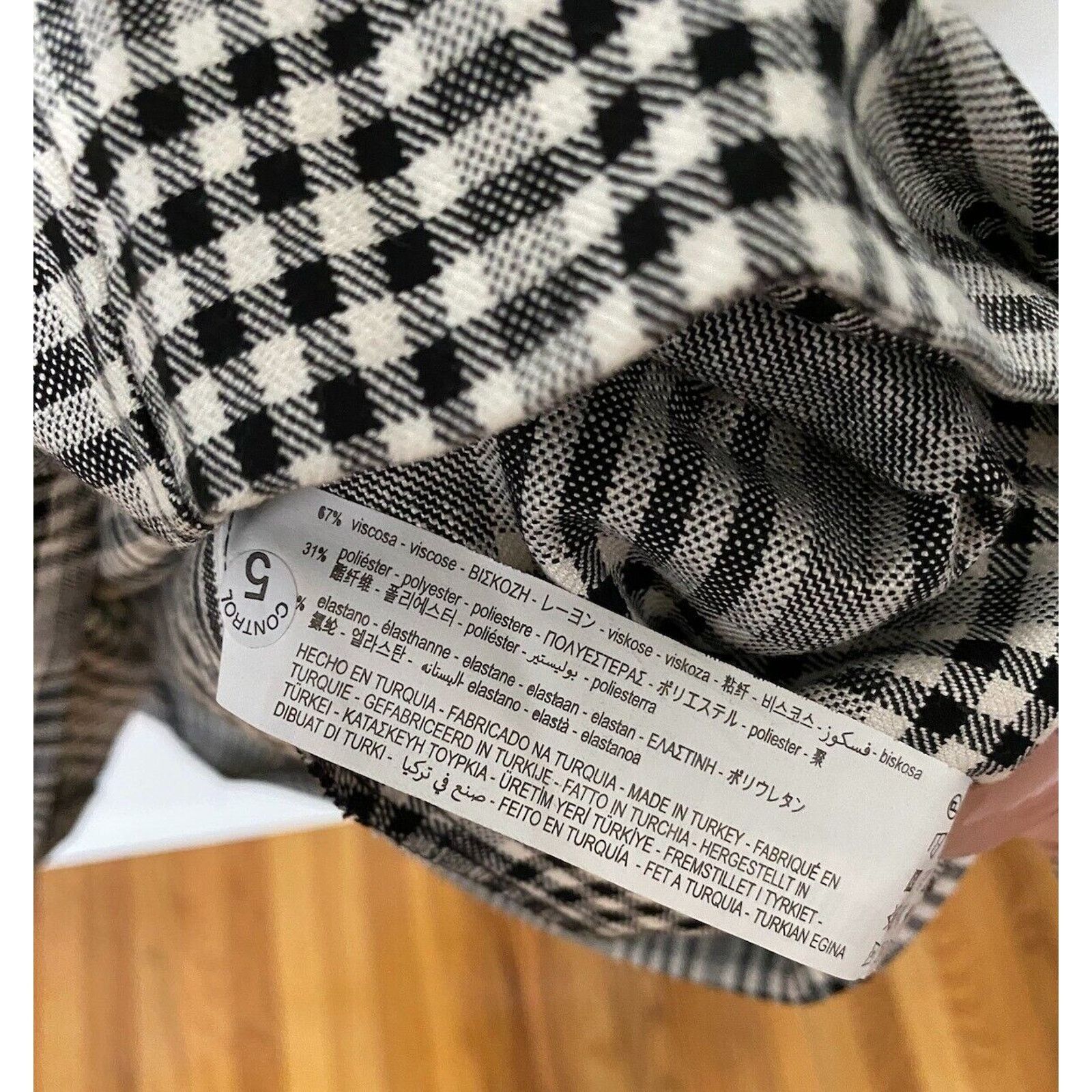 Zara Zara Gingham Plaid Shift Dress Short Sleeve Black & White S Size S / US 4 / IT 40 - 7 Thumbnail