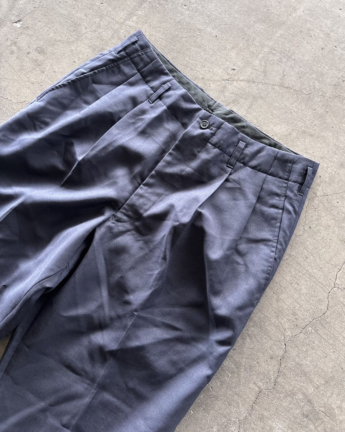 Yohji Yamamoto Yohji Yamamoto Navy Work Pants Size US 33 - 2 Thumbnail