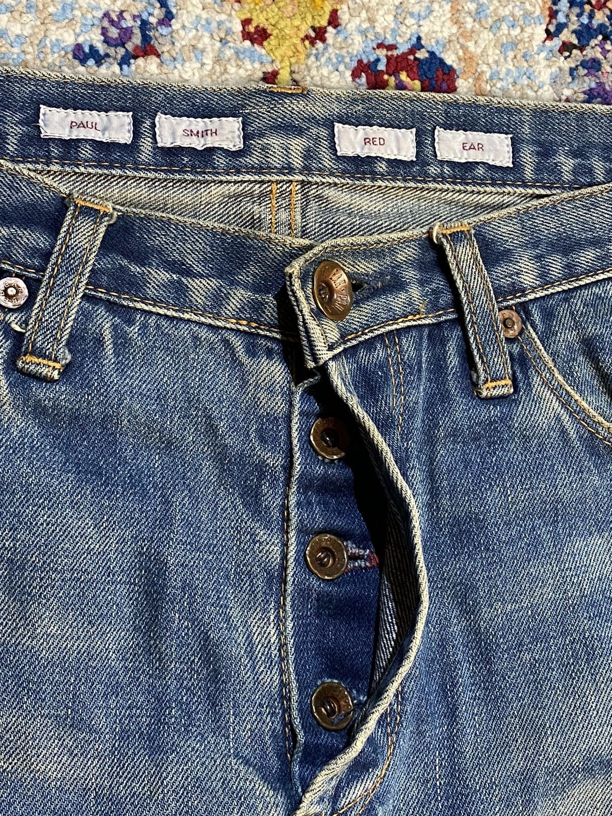 Paul Smith Selvedge Paul Smith Red Ear Japan Rework Patch Denim Jeans Size US 34 / EU 50 - 16 Thumbnail
