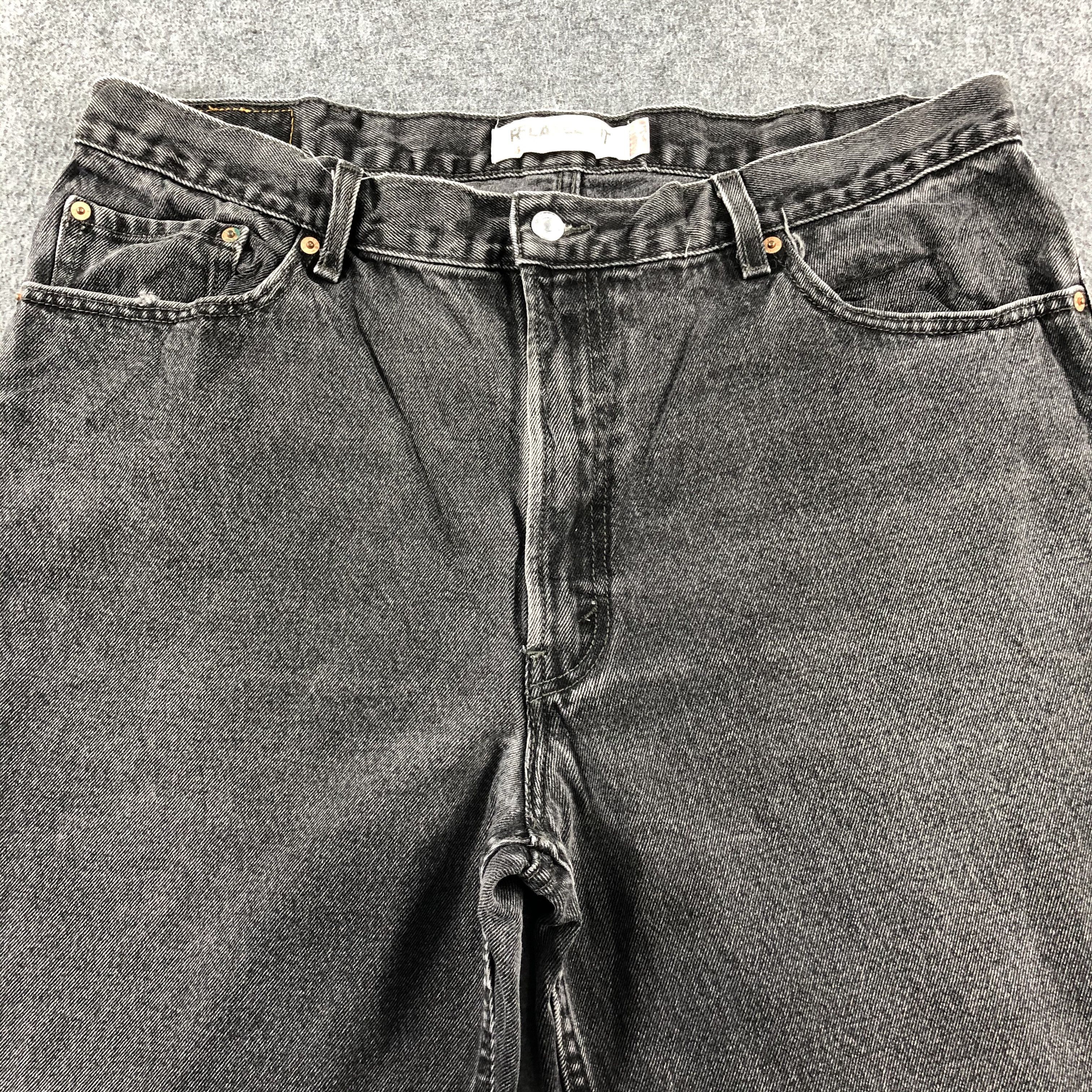 Levi's Vintage Faded Black Levis 550 Jeans-J2530 Size US 39 - 3 Thumbnail