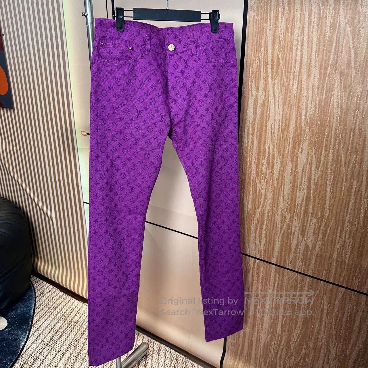 louis vuitton purple monogram jeans size 32.