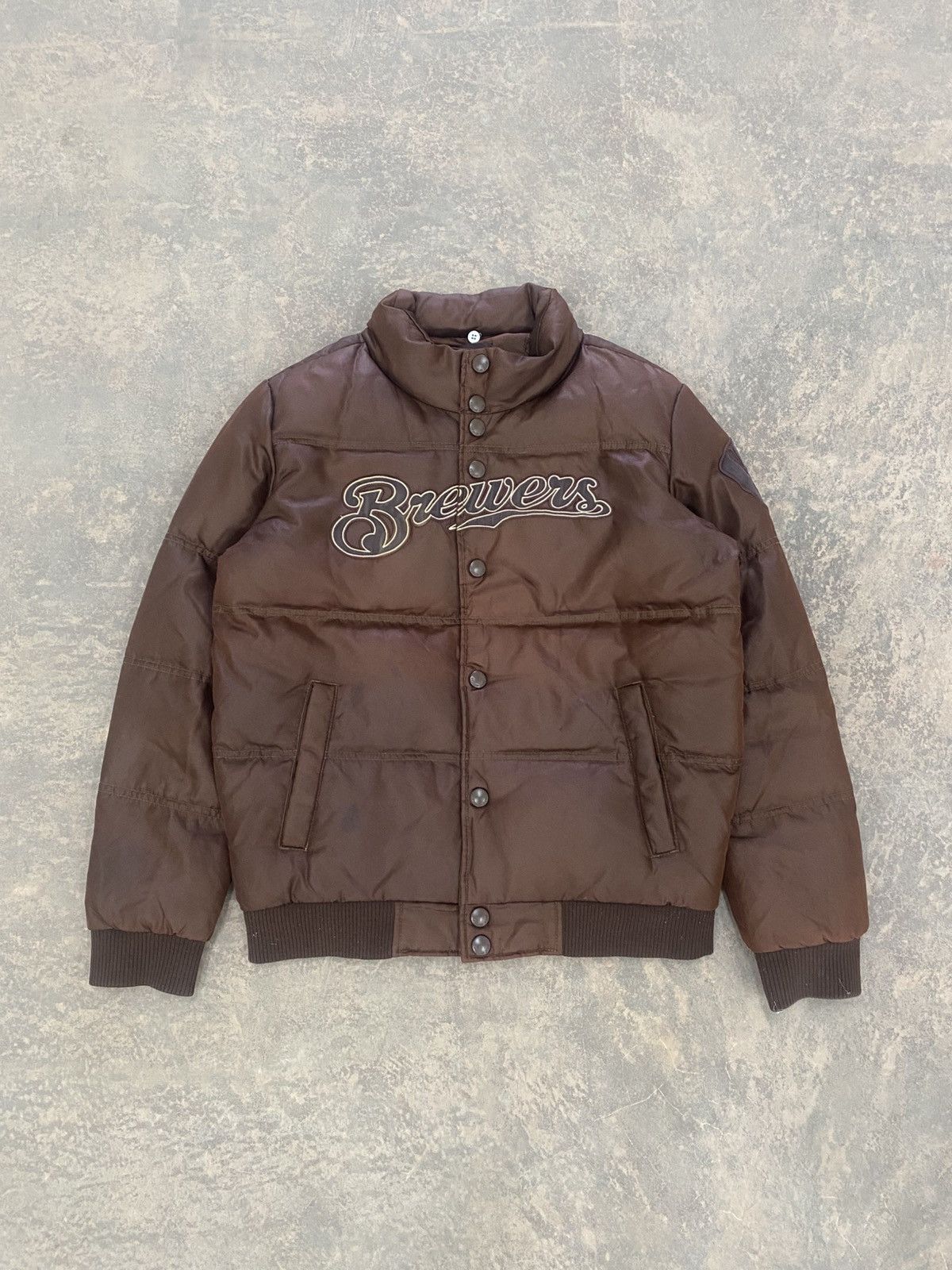 MLB VINTAGE MLB BREWERS TRAVIS BROWN PUFFER DOWN JACKET WINTER Size US M / EU 48-50 / 2 - 1 Thumbnail