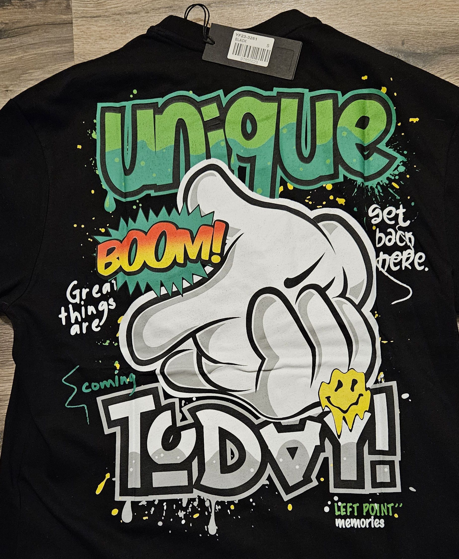 Other Left Point Mens Boom Graphic Black T Shirt Size Small Size US S / EU 44-46 / 1 - 4 Thumbnail