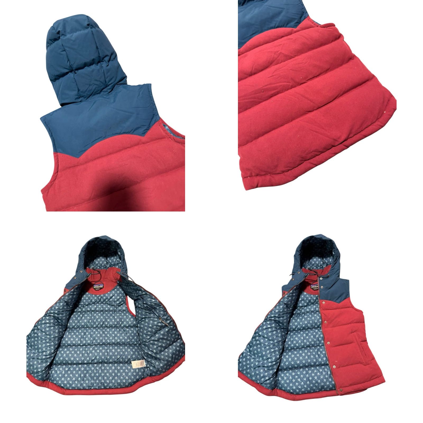 Patagonia **PATAGONIA Women's S Red Navy Floral Hooded Down Vest** User: PATAGONIA Women's S Red Navy Floral Hooded Down Vest Size S / US 4 / IT 40 - 8 Thumbnail