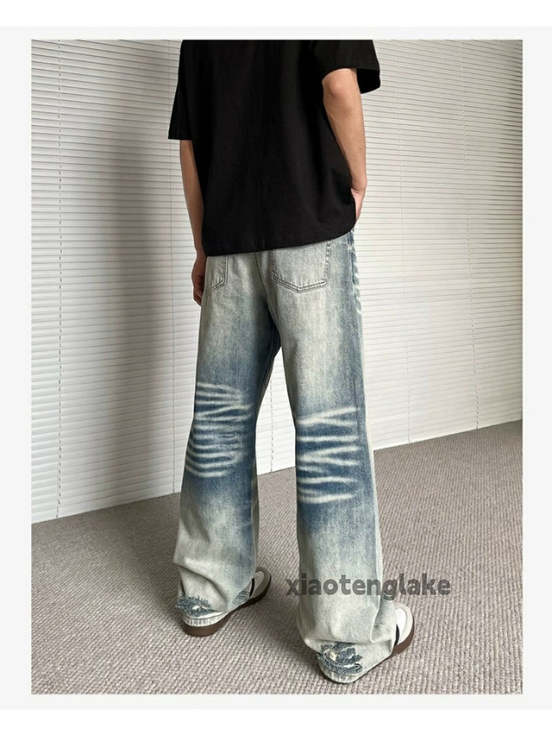 Jean × Vintage washed faded cleanfit yuppie loose baggy jeans Size US 32 / EU 48 - 6 Thumbnail