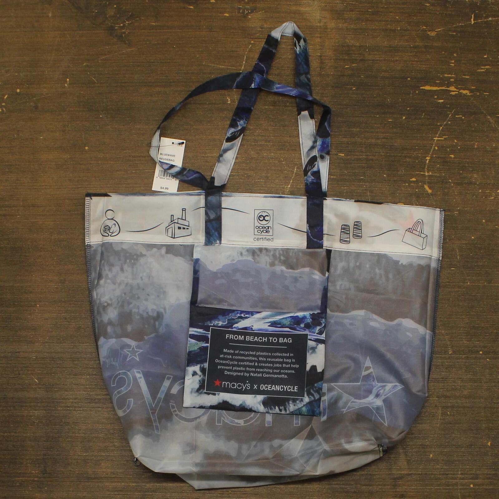 Other Nwt Mcys X Oceancycle Tote Blue Wave 20 In. X 16 In. Size ONE SIZE - 3 Thumbnail