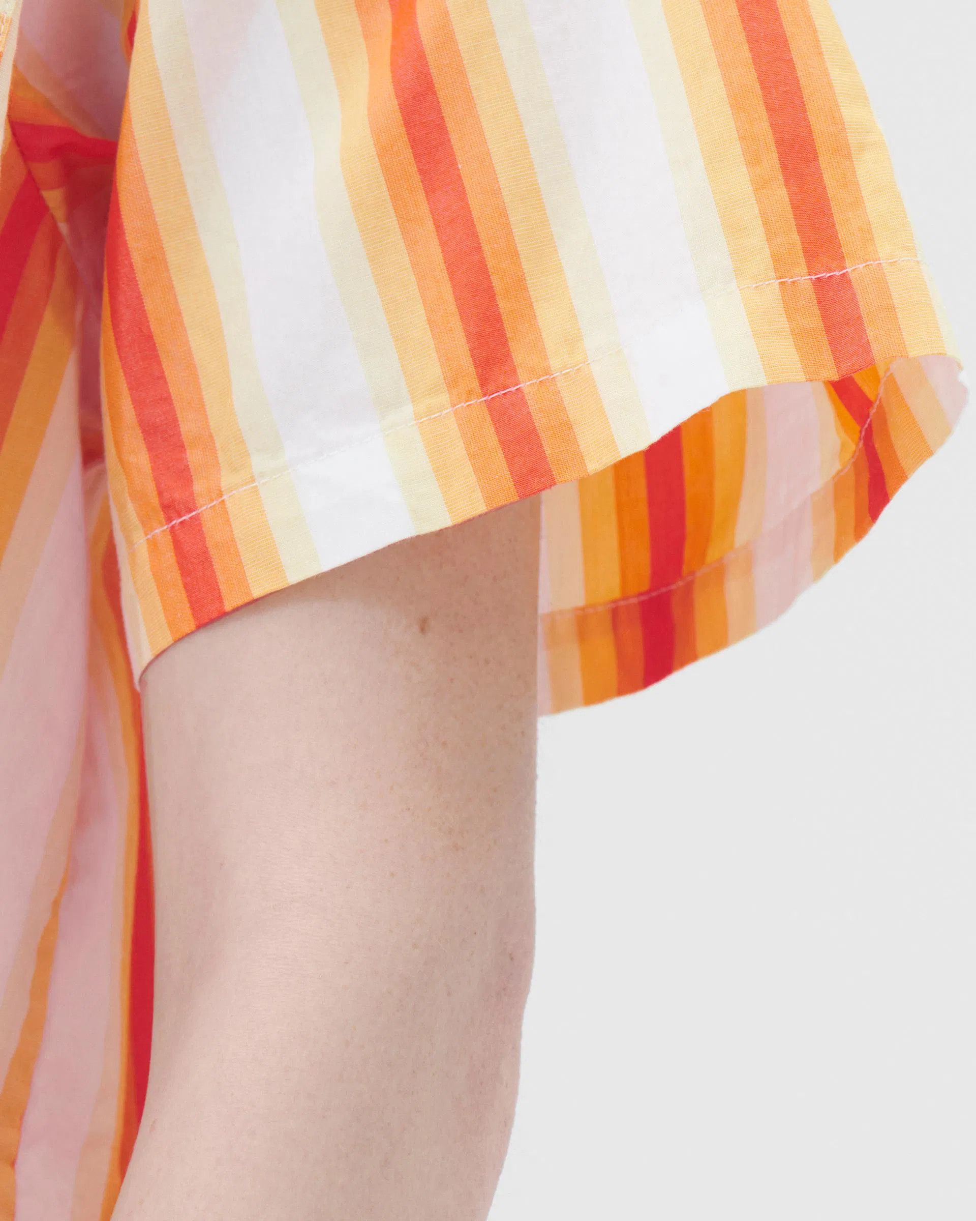 Tekla o1mle0525 Unisex Poplin Short Sleeve Shirt in Orange Marquee Size S / US 4 / IT 40 - 5 Thumbnail