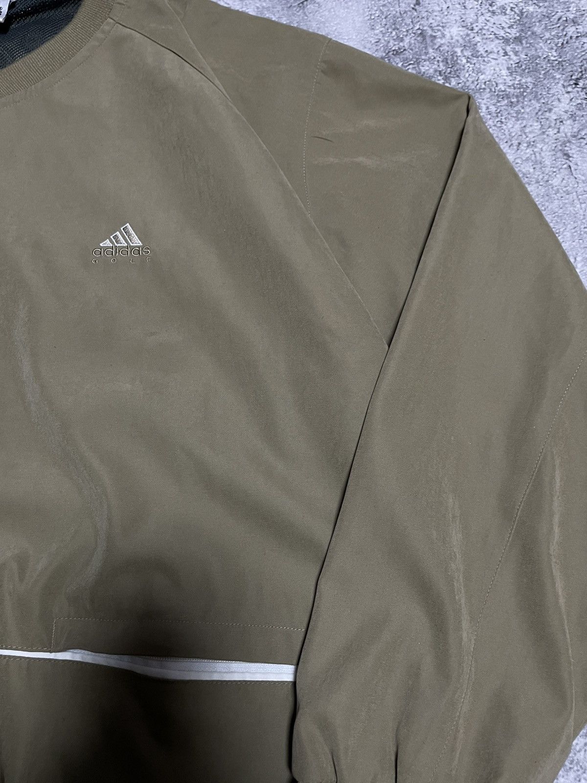 Adidas VTG 90s ADIDAS GOLF OLIVE NAVY ANORAK JKT ARCHIVE Size US L / EU 52-54 / 3 - 2 Thumbnail