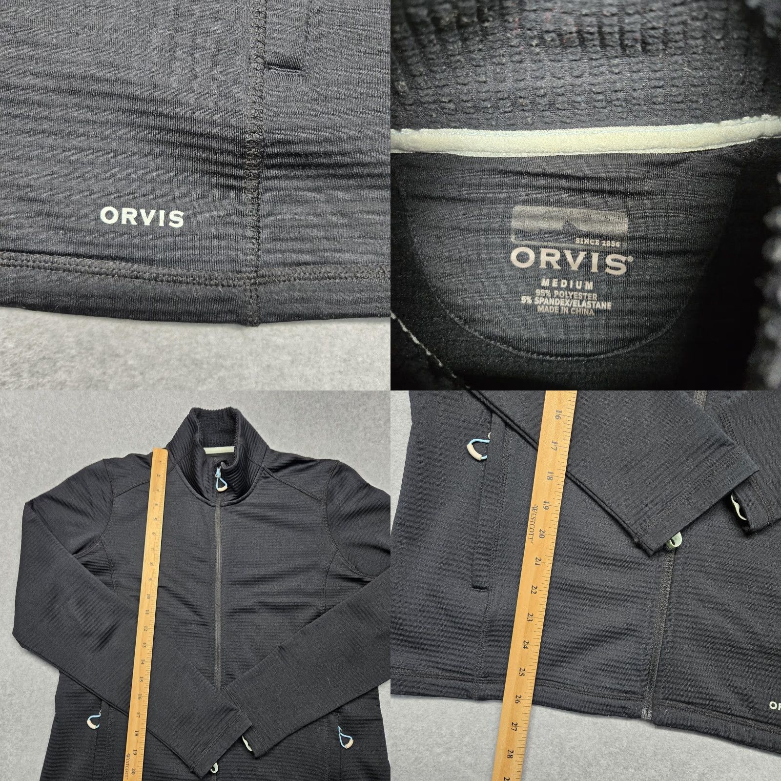 Orvis Orvis Jacket Womens Medium Black Full Zip Grid Fleece Stretch Pockets Outdoor Outdoorwear Hiking Walking Fishing Shirt? Size M / US 6-8 / IT 42-44 - 8 Thumbnail