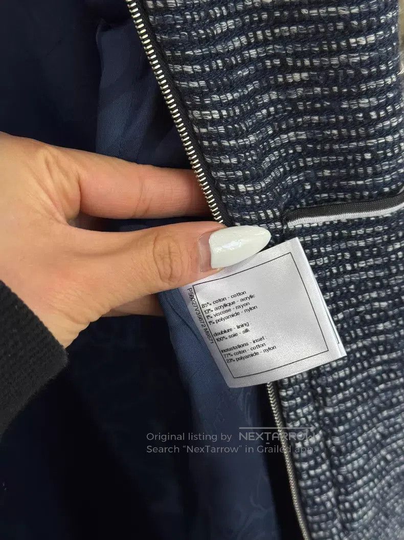 Chanel Chanel Blue navy striped lapel tweed lapel jacket Size XXS / US 00 / IT 34 - 7 Thumbnail