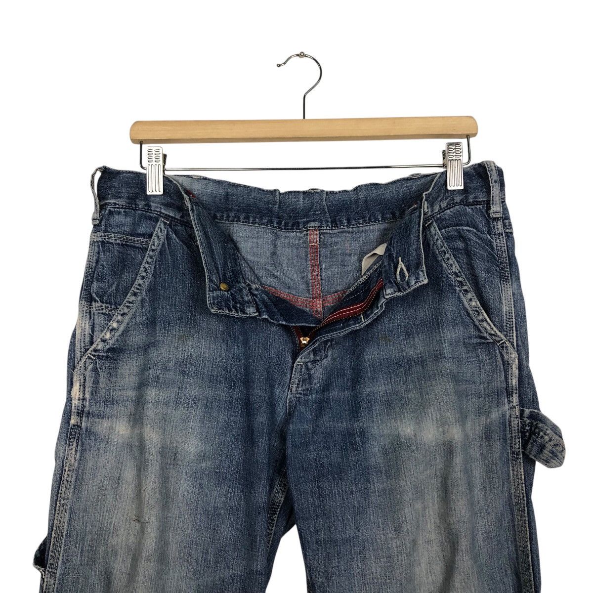 Japanese Brand × Vintage 📌Vintage Carpenter Denim Pants Worker Denim & Dungaree 92's Size US 32 / EU 48 - 19 Thumbnail