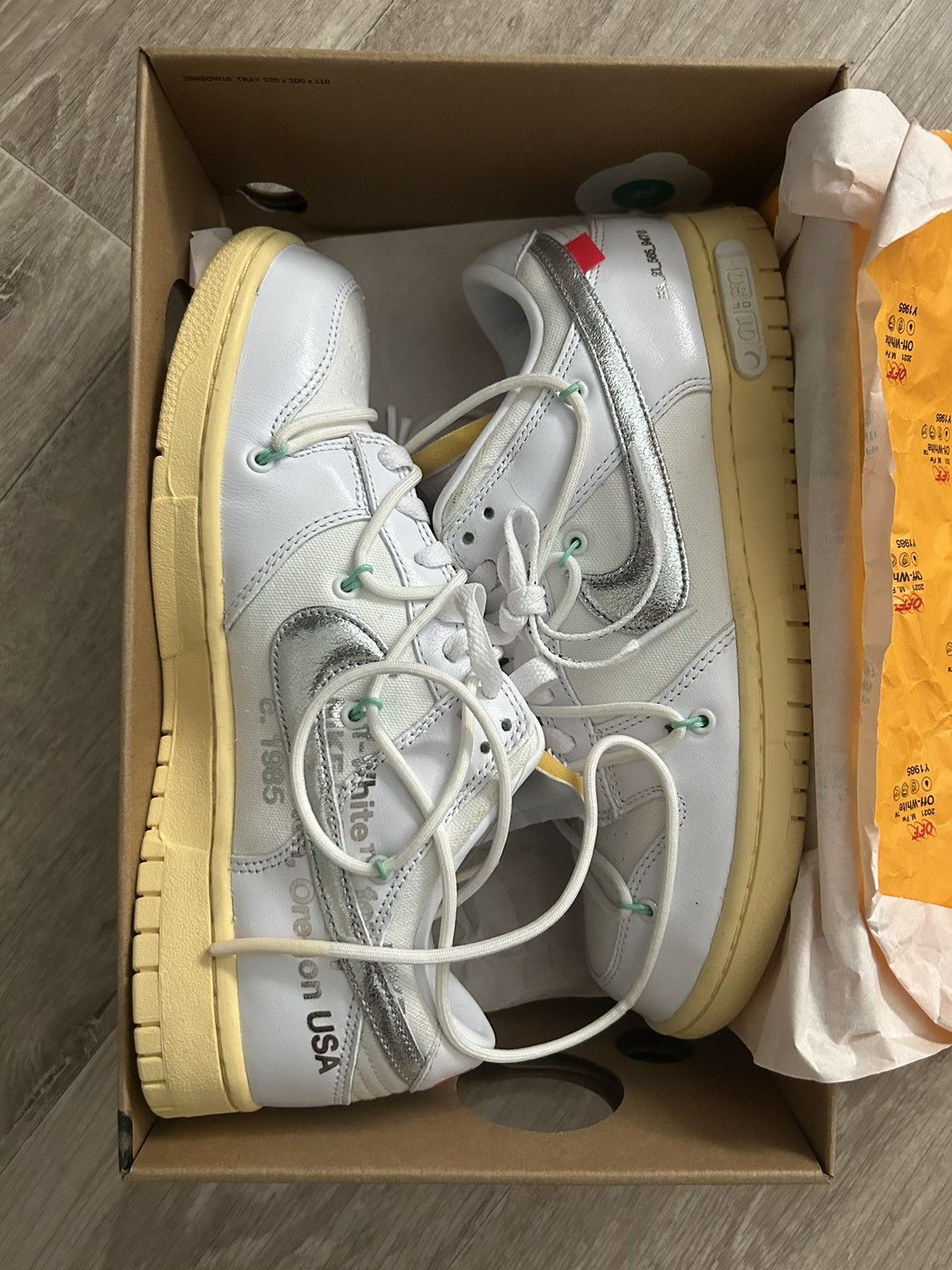 Nike × Off-White Nike Dunk x Off-White Lot 01/50 Size US 9 / EU 42 - 2 Thumbnail