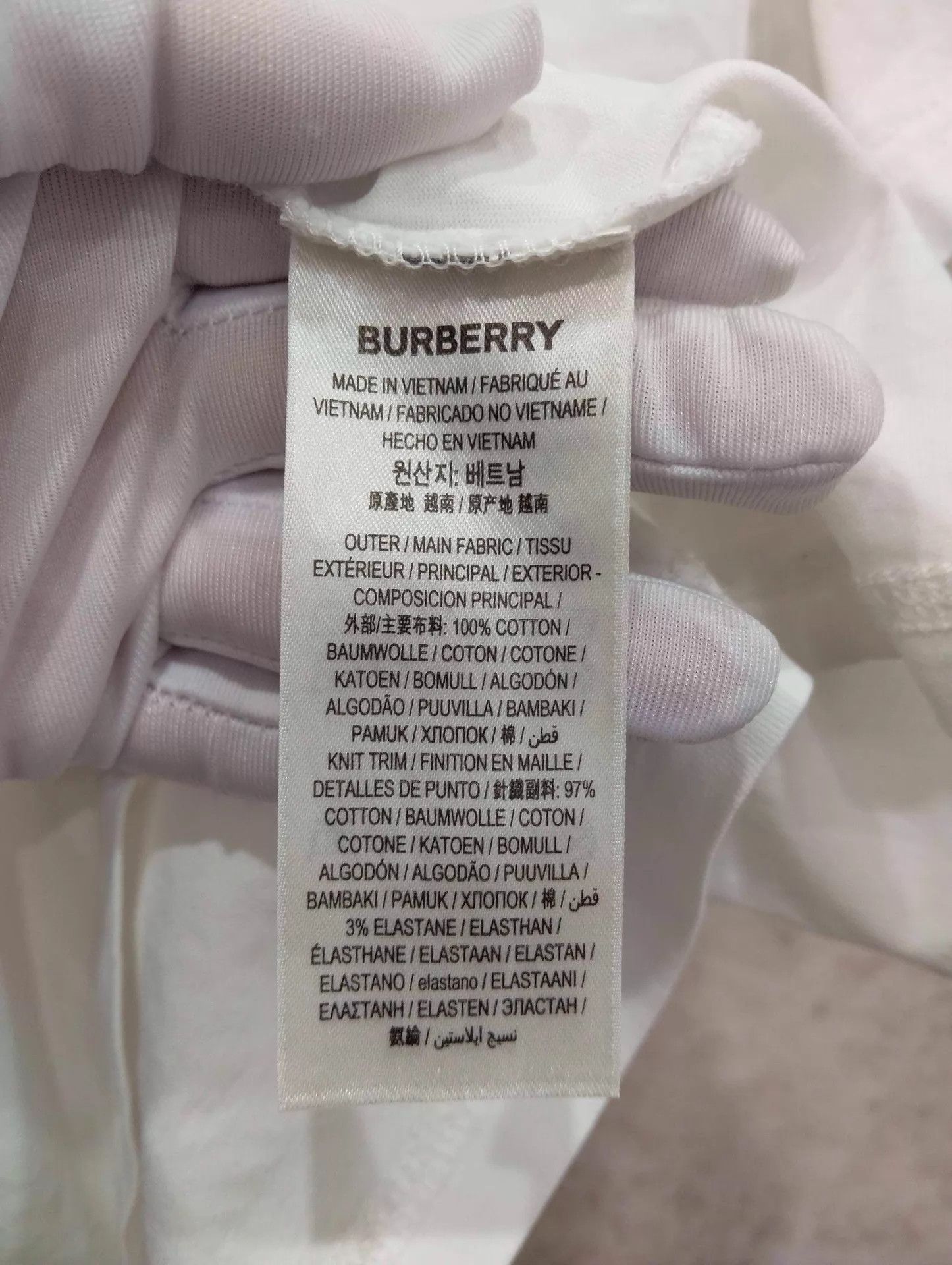 Burberry Burberry White Logo Short Sleeve Tee M 95 New Size US M / EU 48-50 / 2 - 6 Thumbnail