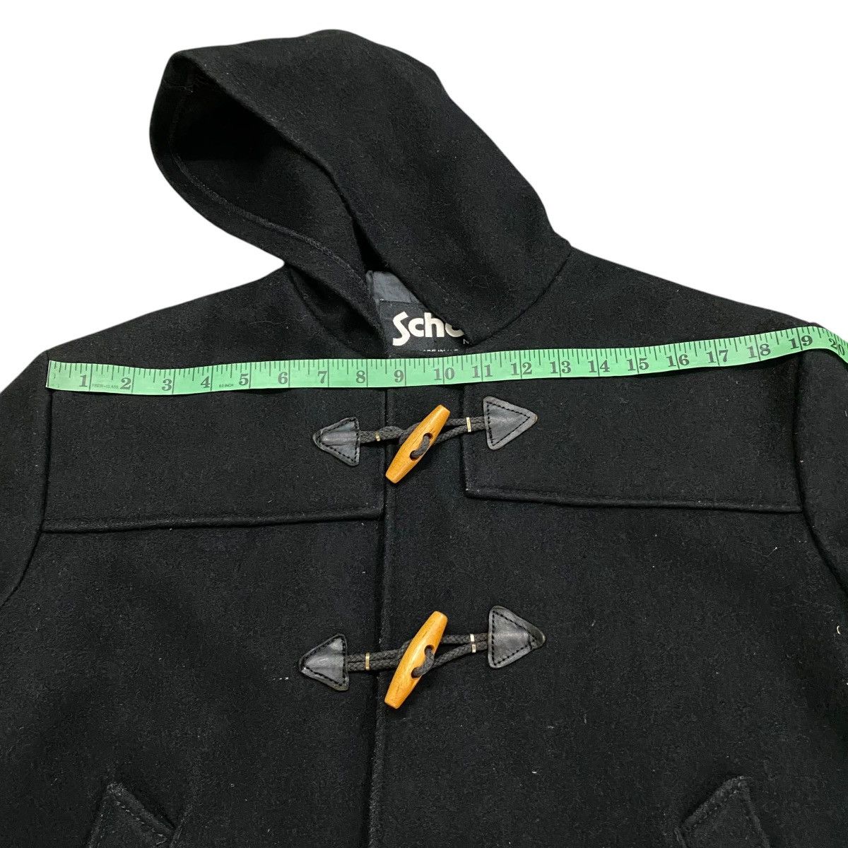 Schott × Vintage Vintage Schott Duffle Coat Toggle Button Wool Hoodie Jacket Size US M / EU 48-50 / 2 - 12 Thumbnail