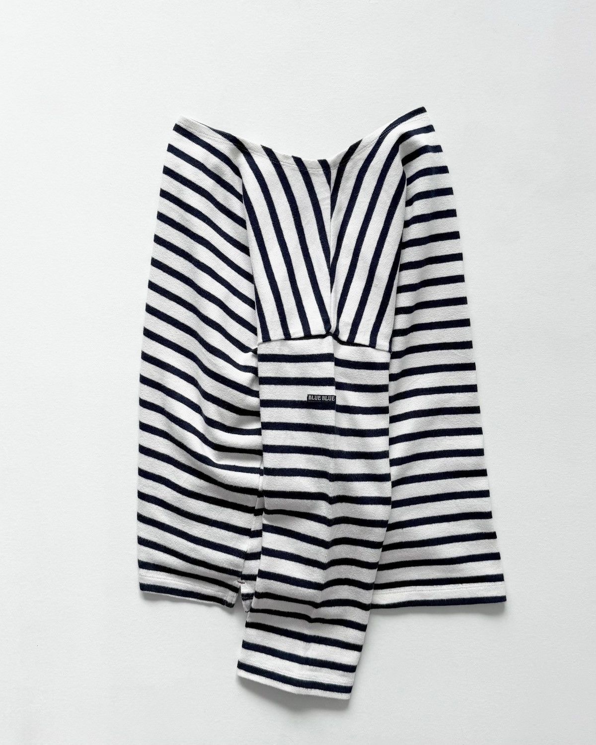 Blue Blue Japan BLUE BLUE BRETON NAVY OVERSIZE CROPPED SHIRT Size L / US 10 / IT 46 - 5 Thumbnail