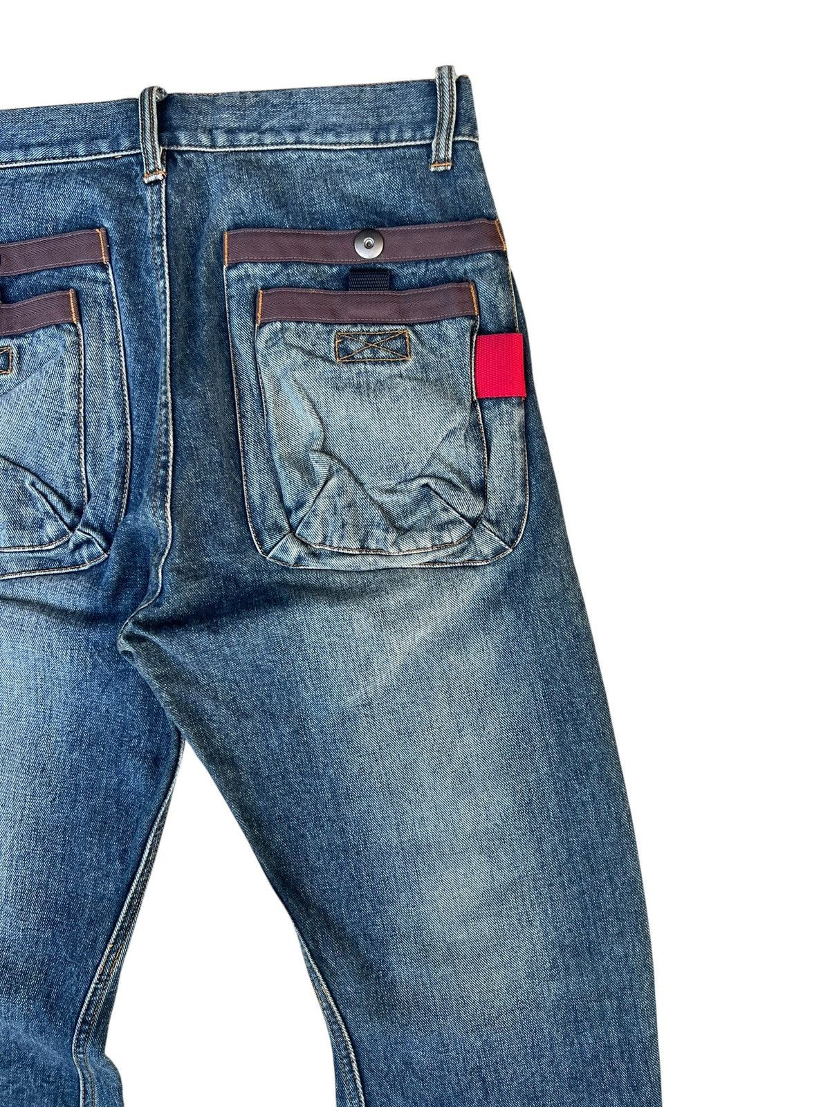 291295=Homme 291295 HOMME Cargo Denim Flare Jeans Size US 30 / EU 46 - 16 Thumbnail