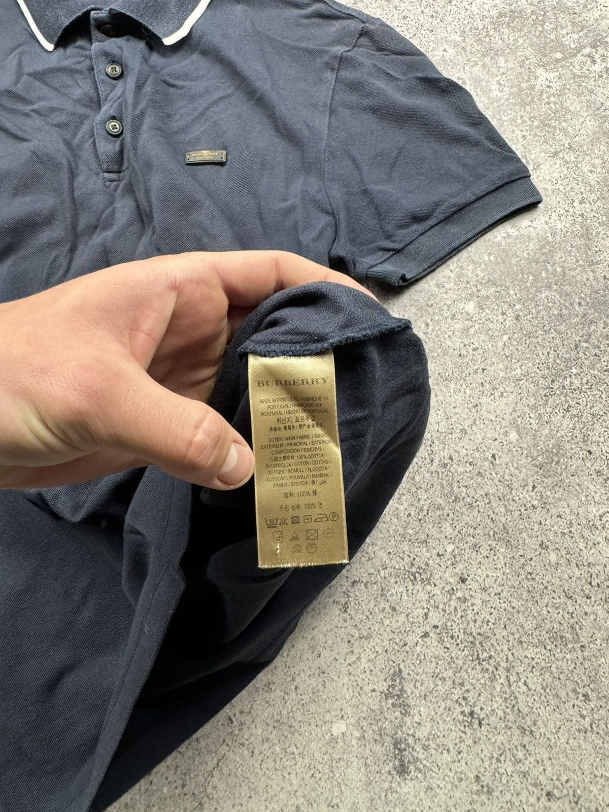 Burberry Vintage Burberry Y2K Faded Polo Tee Size US M / EU 48-50 / 2 - 9 Thumbnail